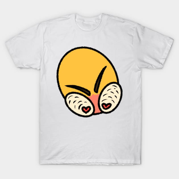 Angry love heart eyes cursed emoji T-Shirt by Bingust